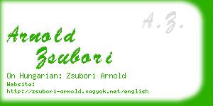 arnold zsubori business card